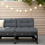 Ogrodowa sofa środkowa, czarna, lite drewno sosnowe