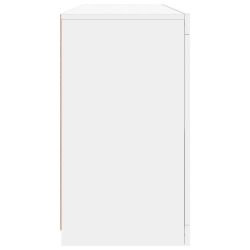 Szafka z oświetleniem LED, biała, 142,5x37x67 cm