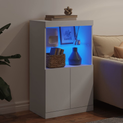 Szafka z oświetleniem LED, biała, 60,5x37x100 cm