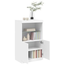 Szafka z oświetleniem LED, biała, 60,5x37x100 cm