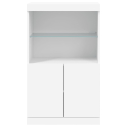 Szafka z oświetleniem LED, biała, 60,5x37x100 cm