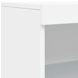 Szafka z oświetleniem LED, biała, 60,5x37x100 cm