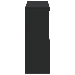 Szafka z oświetleniem LED, czarna, 81x37x100 cm