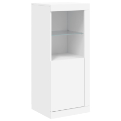 Szafka z oświetleniem LED, biała, 41x37x100 cm
