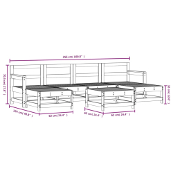 7-cz. zestaw mebli ogrodowych, impregnowane drewno sosnowe