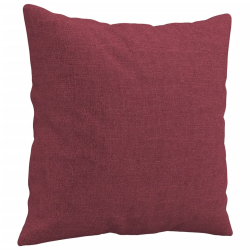 2-osobowa sofa z poduszkami, winna czerwień, 140 cm, tkanina