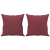 2-osobowa sofa z poduszkami, winna czerwień, 140 cm, tkanina