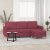 3-osobowa sofa z podnóżkiem winna czerwień 180 cm, tkaniną