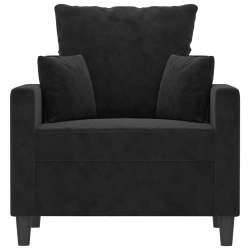 Fotel, czarny, 60 cm, obity aksamitem