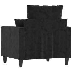 Fotel, czarny, 60 cm, obity aksamitem