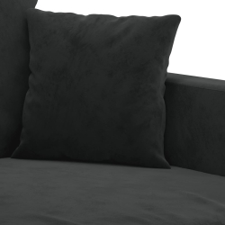Fotel, czarny, 60 cm, obity aksamitem