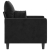 Fotel, czarny, 60 cm, obity aksamitem
