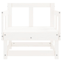 Krzesła ogrodowe, 2 szt., białe, lite drewno sosnowe
