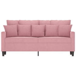 Sofa 2-osobowa, różowy, 140 cm, tapicerowana aksamitem
