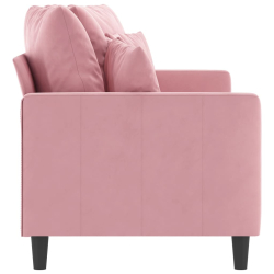 Sofa 2-osobowa, różowy, 140 cm, tapicerowana aksamitem