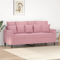 Sofa 2-osobowa, różowy, 140 cm, tapicerowana aksamitem
