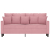 Sofa 2-osobowa, różowy, 140 cm, tapicerowana aksamitem