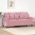 Sofa 2-osobowa, różowy, 140 cm, tapicerowana aksamitem