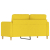 Sofa 2-osobowa, jasnożółta, 120 cm, tapicerowana tkaniną