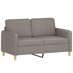 Sofa 2-osobowa, kolor taupe, 120 cm, tapicerowana tkaniną