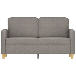 Sofa 2-osobowa, kolor taupe, 120 cm, tapicerowana tkaniną