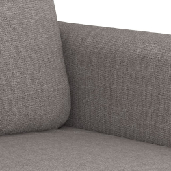 Sofa 2-osobowa, kolor taupe, 120 cm, tapicerowana tkaniną