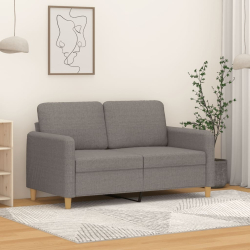Sofa 2-osobowa, kolor taupe, 120 cm, tapicerowana tkaniną
