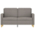 Sofa 2-osobowa, kolor taupe, 120 cm, tapicerowana tkaniną