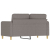 Sofa 2-osobowa, kolor taupe, 120 cm, tapicerowana tkaniną