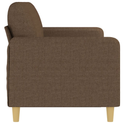 Sofa 3-osobowa, brązowa, 180 cm, tapicerowana tkaniną