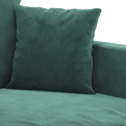 Sofa 2-osobowa, ciemnozielona, 140 cm, tapicerowana aksamitem