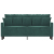 Sofa 2-osobowa, ciemnozielona, 140 cm, tapicerowana aksamitem