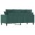 Sofa 2-osobowa, ciemnozielona, 140 cm, tapicerowana aksamitem