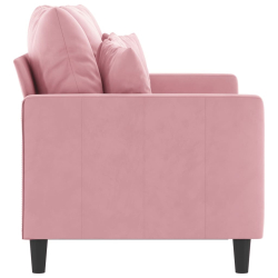 Sofa 2-osobowa, różowy, 120 cm, tapicerowana aksamitem