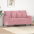 Sofa 2-osobowa, różowy, 120 cm, tapicerowana aksamitem