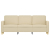 3-osobowa sofa, kremowa, 180 cm, tapicerowana tkaniną
