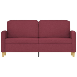 Sofa 2-osobowa, winna czerwień, 140 cm, tapicerowana tkaniną