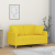 2-osobowa sofa z poduszkami, jasnożółta, 120 cm, tkanina