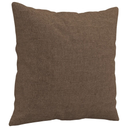 2-osobowa sofa z poduszkami, brązowa, 120 cm, tkanina