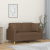 2-osobowa sofa z poduszkami, brązowa, 120 cm, tkanina