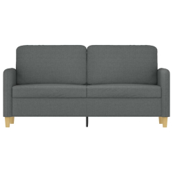 Sofa 2-osobowa, ciemnoszara, 140 cm, tapicerowana tkaniną