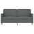 Sofa 2-osobowa, ciemnoszara, 140 cm, tapicerowana tkaniną