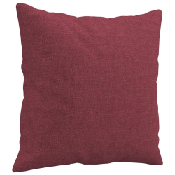 3-cz komplet wypoczynkowy z poduszkami, winna czerwień, tkanina