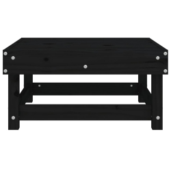 Podnóżek ogrodowy, czarny, lite drewno sosnowe