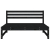 Sofa środkowa do ogrodu, czarna, 120x80 cm, lite drewno sosnowe
