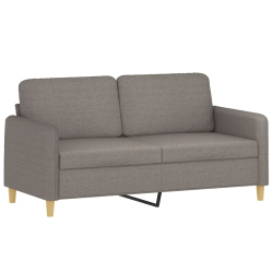 Sofa 2-osobowa, kolor taupe, 140 cm, tapicerowana tkaniną