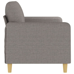 Sofa 2-osobowa, kolor taupe, 140 cm, tapicerowana tkaniną