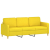 Sofa 3-osobowa, jasnożółta, 180 cm, tapicerowana tkaniną
