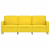 Sofa 3-osobowa, jasnożółta, 180 cm, tapicerowana tkaniną