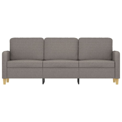 Sofa 3-osobowa, kolor taupe, 180 cm, tapicerowana tkaniną